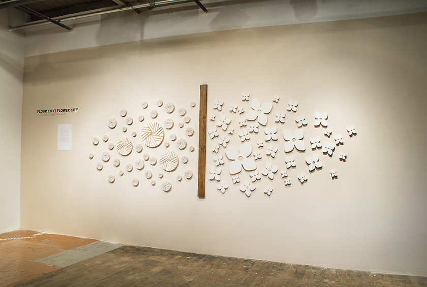 Flower City | Flour City: Wall Art Installation Project CNC Milled Baltic Birch Forms Work was displayed in MYDARNDEST Studio – Rochester, New York View more work at: https://mydarndest.com #art #design #maker #civicpride #CNC