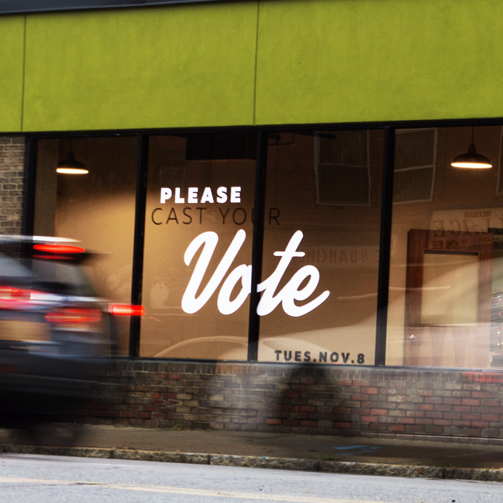 MYDARNDEST STUDIO - Get out the vote message on the Made On State building. 510 State Street in Rochester, NY. October 2016