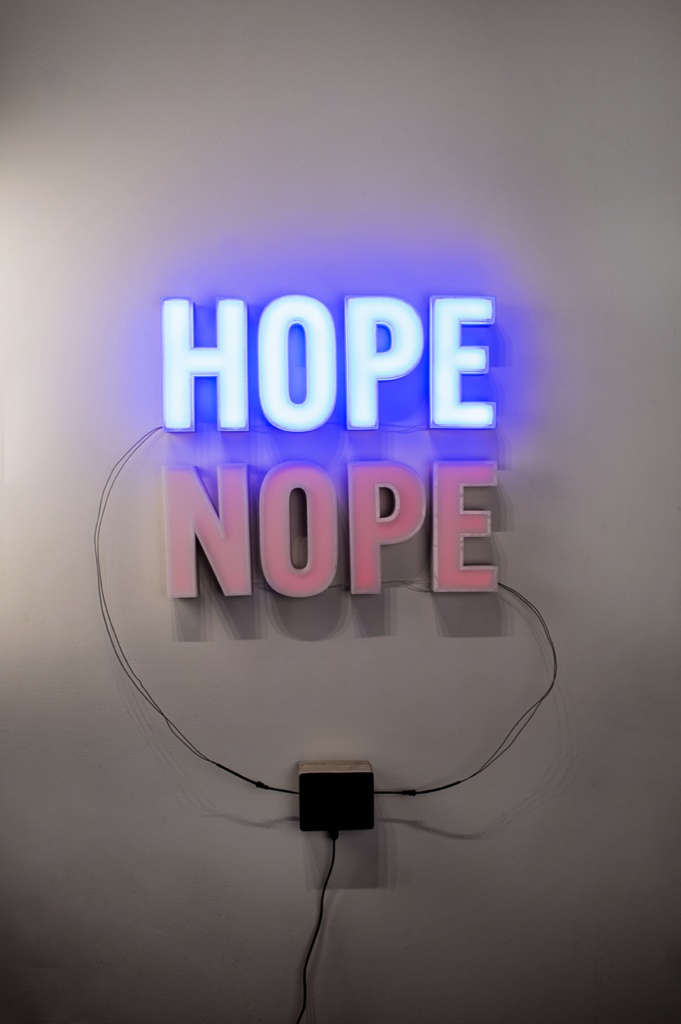 HOPE NOPE Typographic Interactive Art