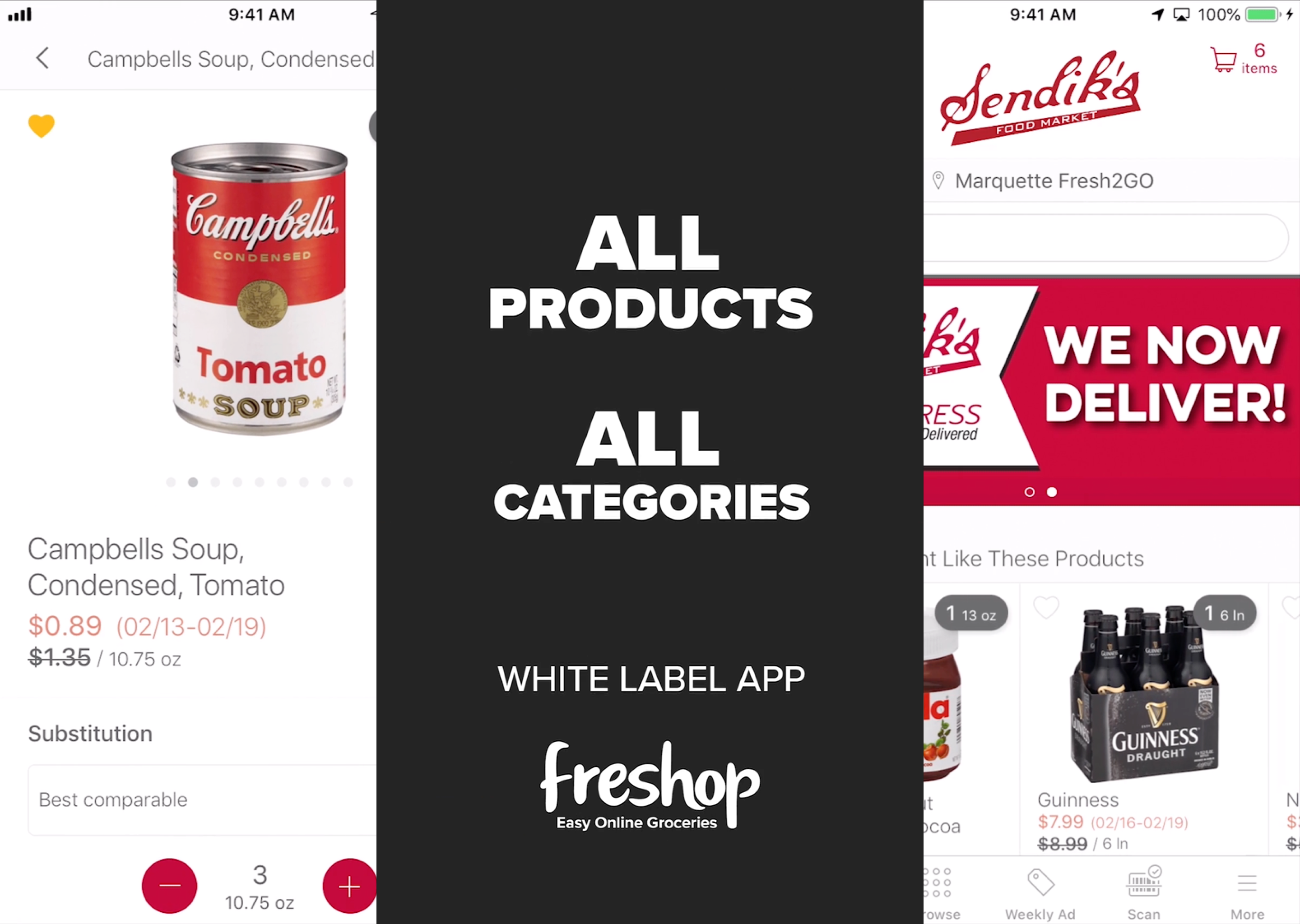 Mobile Apps: Freshop Groceries & White Label