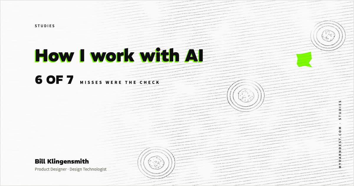 How I work with AI